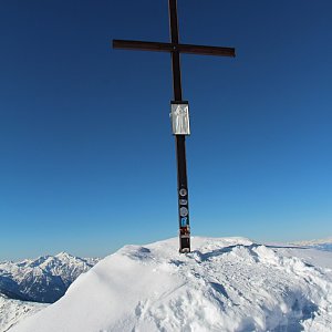 Radim on the summit of Cima della Rosetta (18.2.2015)
