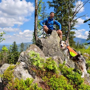Jiří Králík on the summit of Smrček SV (1.5.2025 12:38)