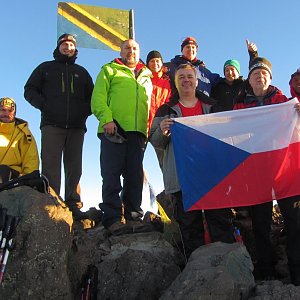 Jan Matiášek on the summit of Mount Meru (28.2.2016)