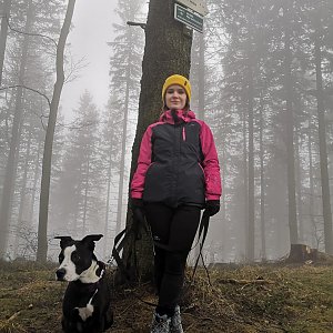 Iva Zahradilová na vrcholu Prašivá (5.2.2021 12:00)