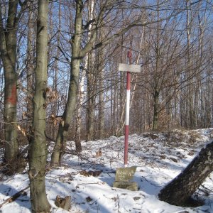ZdenkaV on the summit of Gutský vršek (21.2.2025 11:18)
