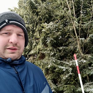Petr Petrik na vrcholu Polomka (15.1.2022 13:14)