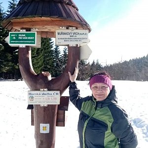 Nuny na vrcholu Muřinkový vrch (20.2.2021 18:30)