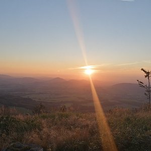 Luki Kraus on the summit of Ondřejník (6.9.2021 18:00)