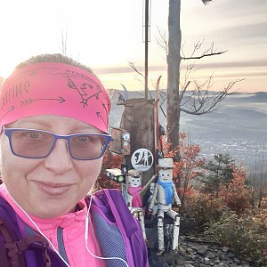 Marcela Pitříková na vrcholu Ondřejník (23.10.2022 7:40)