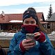 Adel Klimešová na vrcholu Ondřejník (23.2.2019 13:20)