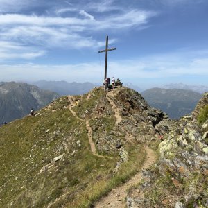 Radim on the summit of Hochzeiger (14.8.2025)