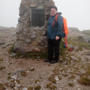 Lenka Sajkova on the summit of Kaiserstein (3.8.2025 11:45)