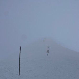 Nika K na vrcholu Donnerkogel (8.2.2026)