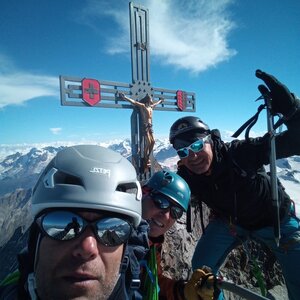 Tomáš Grim on the summit of Dom de Mischabel (24.8.2024 10:05)