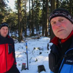 Michal Kříž on the summit of Plochwald (18.1.2025 12:14)