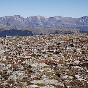 Bohumír Michal on the summit of Flattop Mountain (22.9.2002)