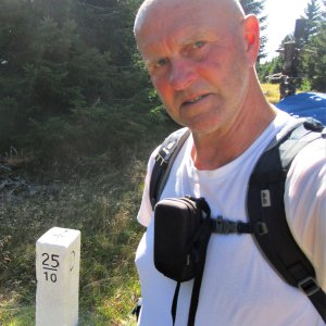 Michal Kříž on the summit of V koutě (9.9.2023 11:12)