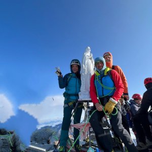 Pavlaja on the summit of Gran Paradiso (22.7.2023 8:42)