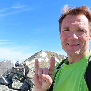 Divočák on the summit of Kleiner Bösenstein (29.5.2024 9:54)