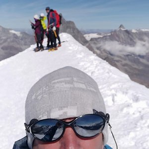Jirka Zajko na vrcholu Breithorn Occidentale / West (25.8.2022 11:11)