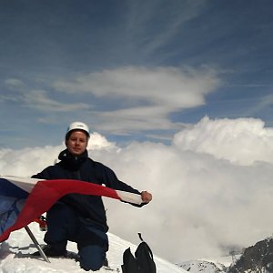 Jan Rendl na vrcholu Breithorn Occidentale / West (4.6.2018 12:10)
