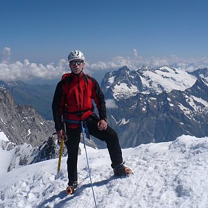 Miroslav Čulík on the summit of Mönch (22.7.2013 8:46)