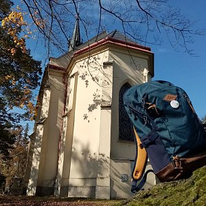 Jiřina on the summit of Humberk (10.10.2021 13:05)