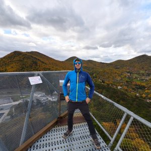 Jiří Králík on the summit of Várhegy (27.10.2025 13:47)