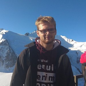 Jiří Hudec na vrcholu Aiguille du Midi (21.9.2019 8:51)