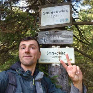 Jiří Králík on the summit of Smrekowiec (19.9.2026 13:44)