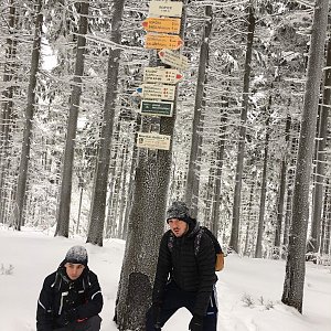 Vojtěch Horák na vrcholu Ropice (24.2.2018)