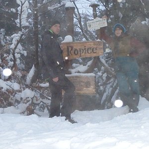 Vendula Kalocsányiová na vrcholu Ropice (28.12.2018 15:58)