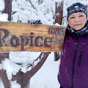 Nuny na vrcholu Ropice (16.1.2021 21:04)