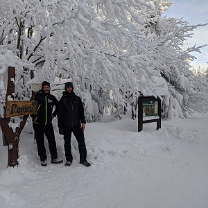 David Kunčík na vrcholu Ropice (18.1.2021 14:25)