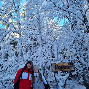Frydrysi na vrcholu Ropice (1.1.2021 15:05)