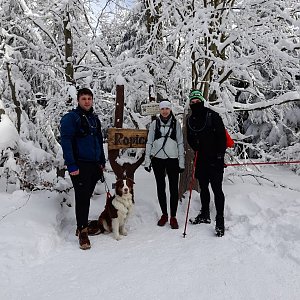 Markéta Čeníková na vrcholu Ropice (31.1.2021 11:30)