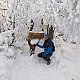 Petr Bartoň na vrcholu Ropice (14.2.2021 18:19)