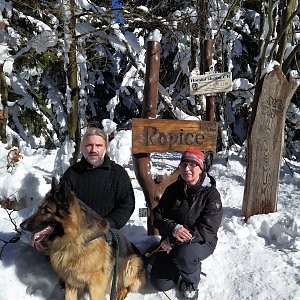 Libuše Šťastná na vrcholu Ropice (20.2.2021 11:14)
