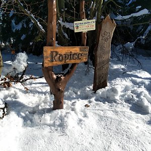 Ivo Poledník na vrcholu Ropice (21.2.2021 9:58)