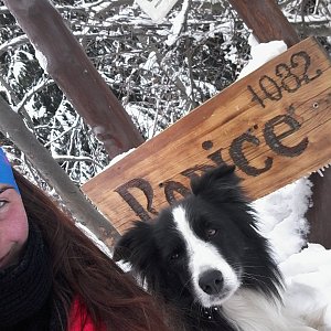 Paula Siudová na vrcholu Ropice (24.2.2019 11:00)