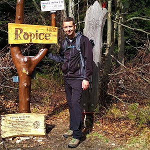 PeteBukař na vrcholu Ropice (1.5.2019 16:02)