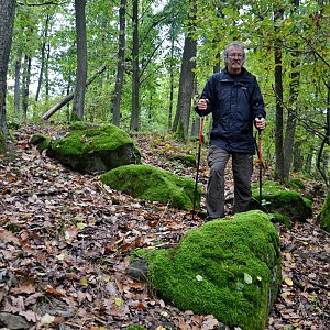 Jarda Vála na vrcholu Kamenáč (15.10.2021)