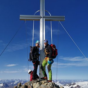 Martin Horáček on the summit of Wildspitze (21.8.2021 9:09)