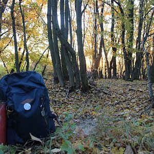 Jiřina on the summit of Dubový vrch (30.10.2021 17:20)
