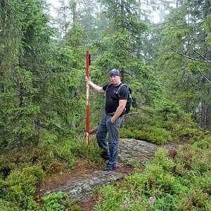 Petr Karmazín na vrcholu Tetřev (2020)