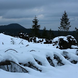 Bouřka na vrcholu Tetřev (3.1.2020 17:00)