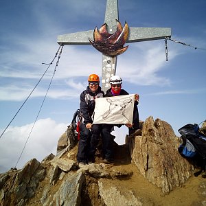 Martin on the summit of Weisskugel / Palla Bianca (24.8.2019 14:10)