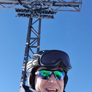 Josef Trajer on the summit of Gaislachkogel (12.1.2024 12:56)