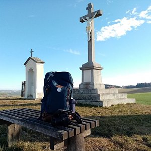 Jiřina na vrcholu Kalvárie (7.11.2021)