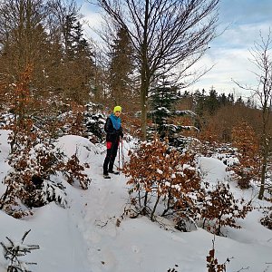 Martin Horáček na vrcholu Ustrígeľ (16.1.2022 14:01)