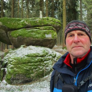 Michal Kříž on the summit of Ebenberg (11.1.2025 14:01)