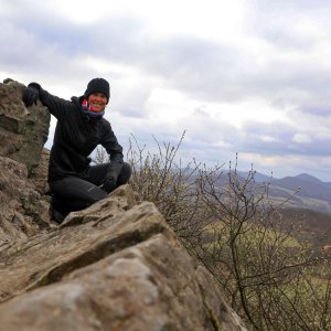 Iveta Válová on the summit of Skalka (29.3.2026)