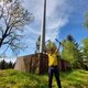 Mykas na vrcholu Skleněný vrch