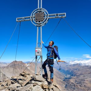 Jiří Králík on the summit of Schalfkogel (21.9.2025 12:19)